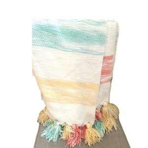 Max Studio tassel throw blanket